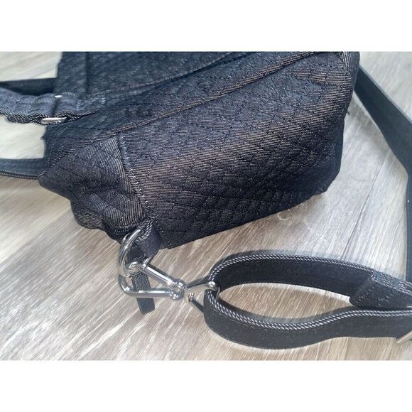 VERA BRADLEY MEDIUM BLACK QUILTED DUAL HANDLE SHOULDER BAG - Picture 7 of 7